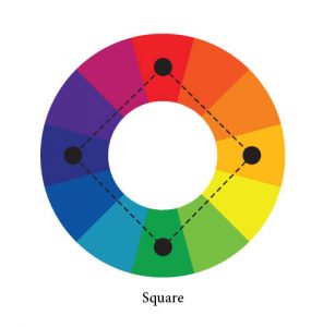 رنگ های مکمل مربع Square